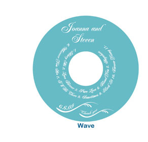 wave customized cd wedding labels