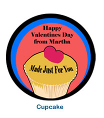 Custom Happy Valentines Day Cupcake Coaster