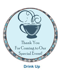 Custom Cafe Drink Up Coasters