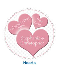 Valentines Day Wedding Hearts Coaster