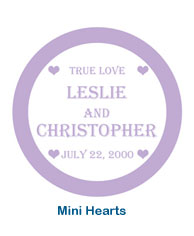 Mini Hearts Wedding Champagne Coasters