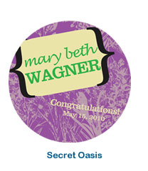 Personalized Congratulations Secret Oasis Party Coaster