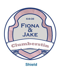 Personalized Wedding Shield Coaster