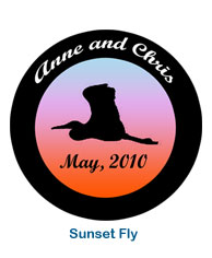 Personal Sunset Fly Wedding Coaster