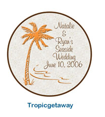 Palm Tree Tropicgetaway drink coaster