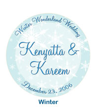 Personalized Winter Wine Glass Coaster