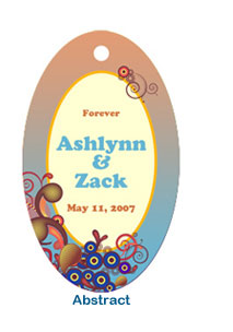 avstract colorful wedding anniversary tag