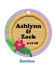 bamboo colorful fun personalized favor tag