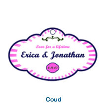 fun cloud shaped personalized favor tag