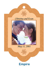 empire customized wedding tag