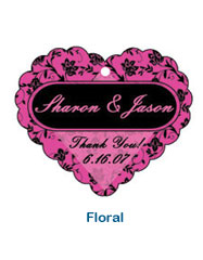 modern floral colorful personalized favor tag
