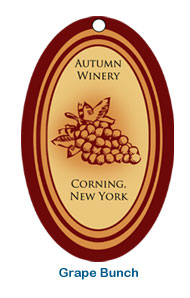grape bunch winnery bottle tag