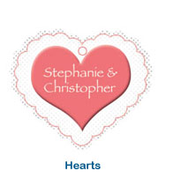 cute colorful hearts romantic favor tag