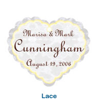 elegant lace pattern romantic favor tag