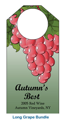 unique grape bundle favor tag tag