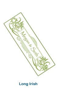 long irish elegant favor tag