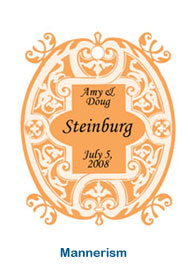 mannerism personalized artistic wedding tag