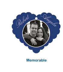 memorable anniversary wedding heart tag