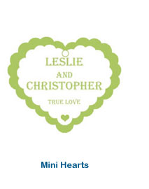 heart shaped custom wedding tag