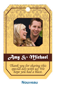 artistic nouveau personalized wedding tag