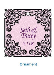 ornament elegant personalized wedding tag