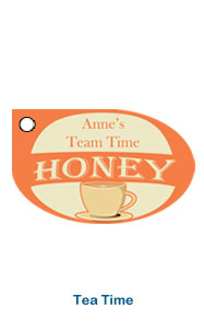 tea time home brewed beverage tag