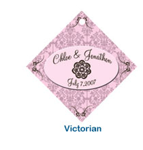 victorian elegant classy wedding tag