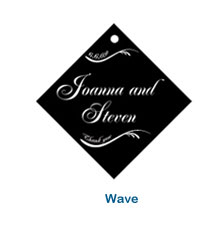 wave elegant wedding anniversary tag