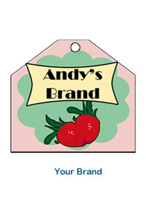 colorful personalized home made food tag