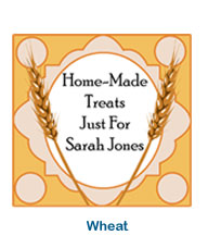 labels for food packaging and craft, fun colorful personalized labels for baked goods