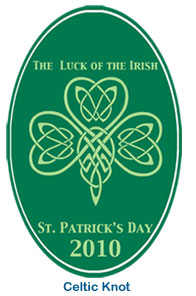 custom holiday labels celtic knot st. pattys day labels stickers