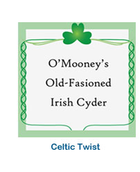 custom holiday labels celtic twist st. patrick's day stickers
