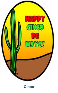 custom holiday labels cinco catus mexican cinco de mayo stickers