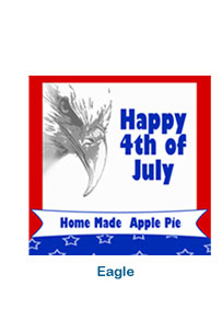 custom holiday labels eagle independence day stickers