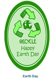 custom holiday labels earth day recycle earth day stickers