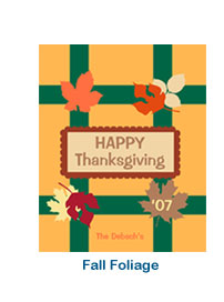 custom holiday labels fall foilage thanksgiving stickers