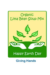 custom holiday labels giving hands earth day stickers