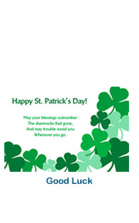 custom holiday labels good luck st. patrick's days stickers