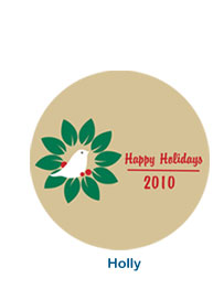 custom holiday labels holly holiday labels