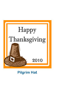 custom holiday labels pilgrim hat thanksgiving stickers personalized labels