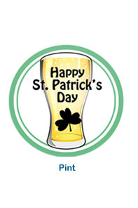 custom holiday labels pint st. patrick's day labels