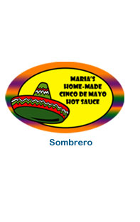 custom holiday labels sombrero cino de mayo stickers