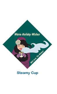 custom holiday labels steamy cup holiday stickers personalized