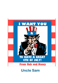 custom holiday labels uncle sam 4th of july stickers