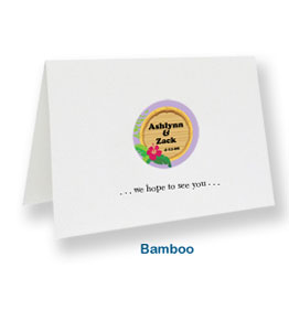 custom note cards bamboo tropic bridal cards personalized