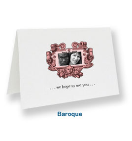 custom note cards baroque wedding favor thank you note