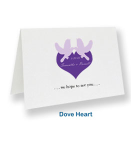 custom note cards dove heart ideas for wedding thank you cards