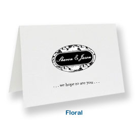 personalized favors custom note cards floral