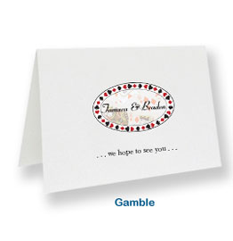 custom note cards gamble fun invitaions thank you cards 