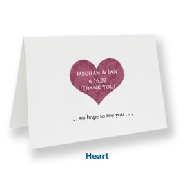custom note cards heart baby announcements thank you cards